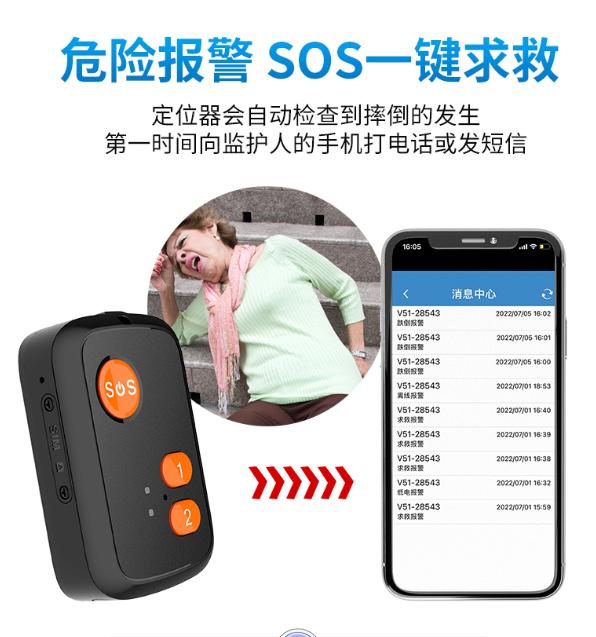 老人定位跟踪、紧急呼叫的智能穿戴设备